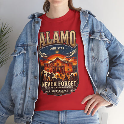 T-shirt Alamo Never Forget Texas Independence 1836