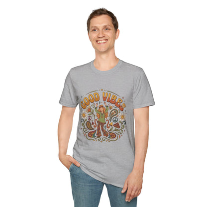 Good Vibes Hippie Flower Power T-Shirt | Retro 70s Peace Design