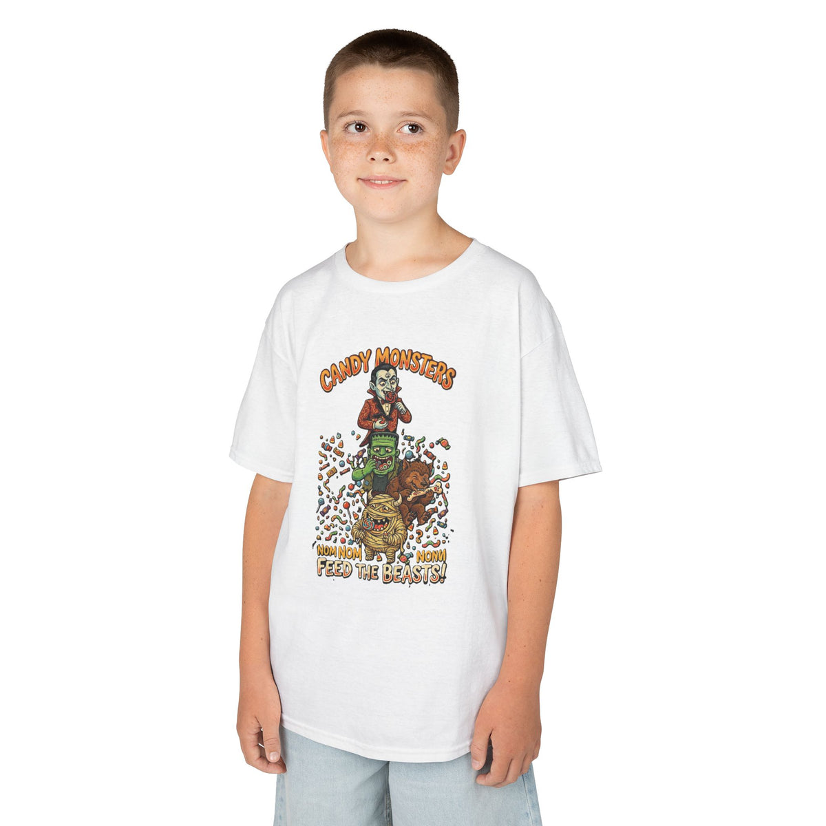 Candy Monster Kids Tee | Trick or Treat Halloween Graphic