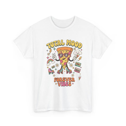 Total Mood Pizza Slice Tee | Forever Vibes retro skateboard graphics