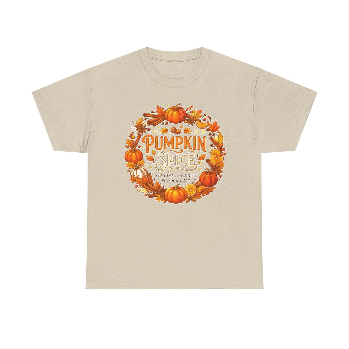 Pumpkin Spice Wreath Tee | Fall Pumpkin Autumn Leaves Shirt