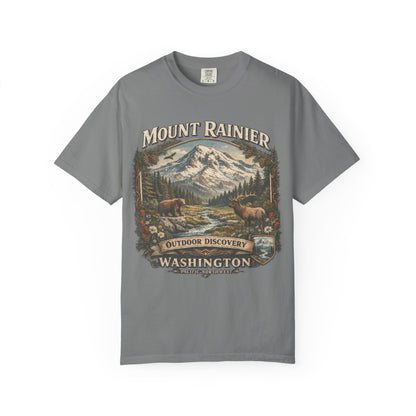 Camiseta del Monte Rainier, playera Comfort Colors de la naturaleza de Washington