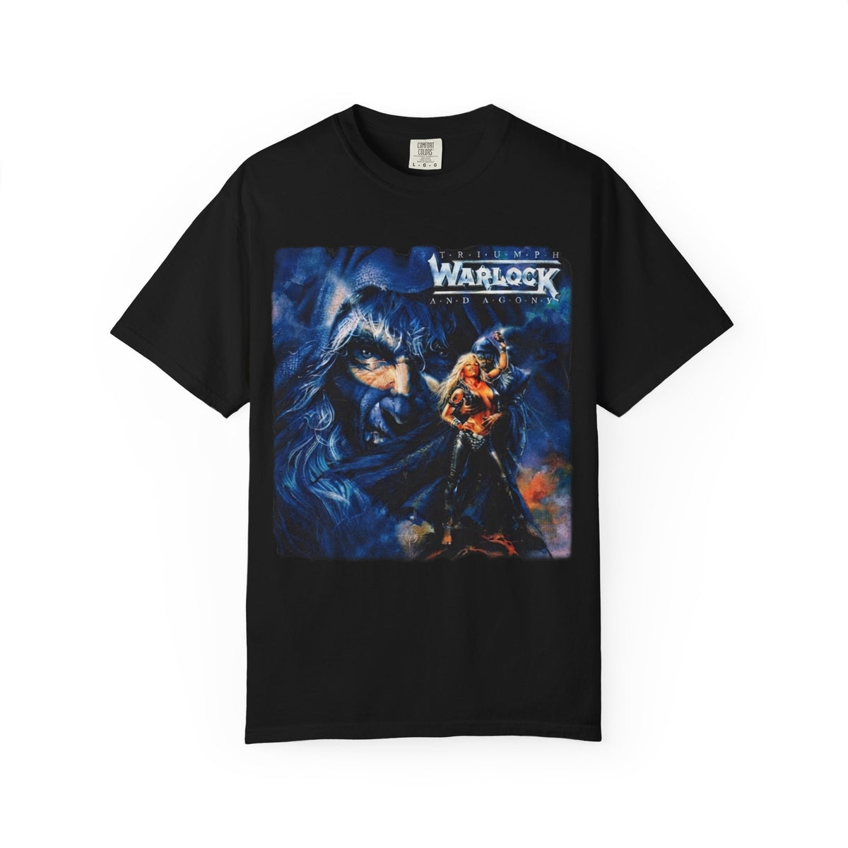 Warlock Triumph & Agony Artwork T-Shirt | Classic German Heavy Metal - Doro Pesch