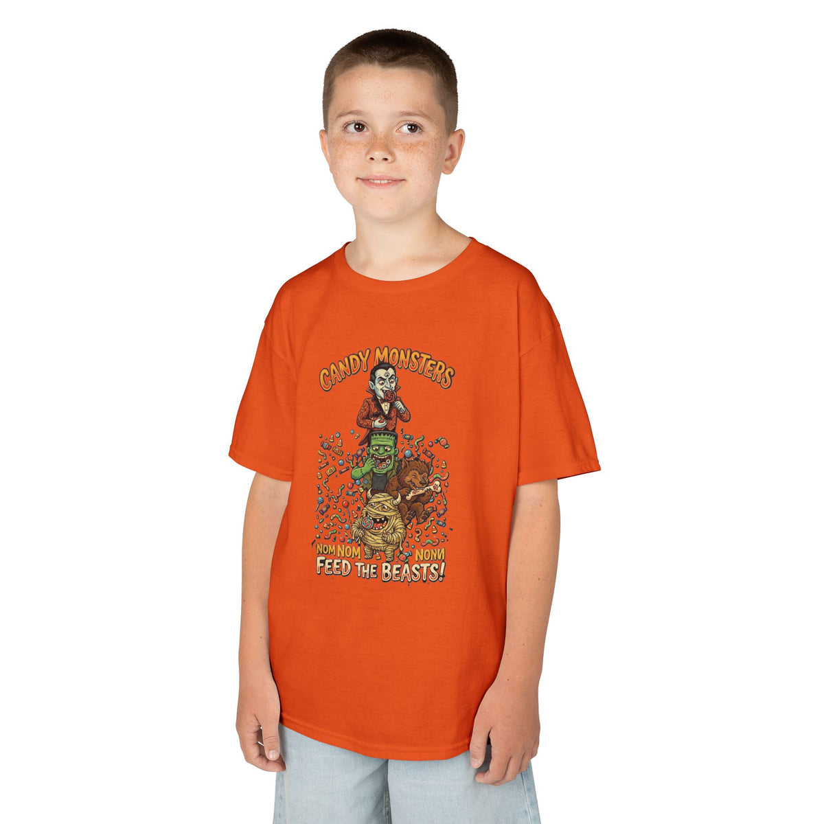 Candy Monster Kids Tee | Trick or Treat Halloween Graphic