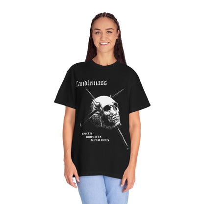 Candlemas Skull and Crossbones Graphic T-Shirt / Epicus Doomicus Metallicus