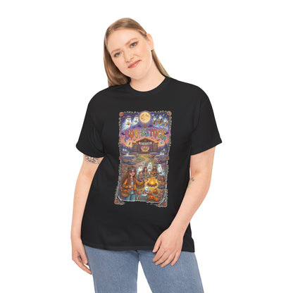 T-shirt d'Halloween hippie Boo-dstock | Tee-shirt d'Halloween effrayant hippie