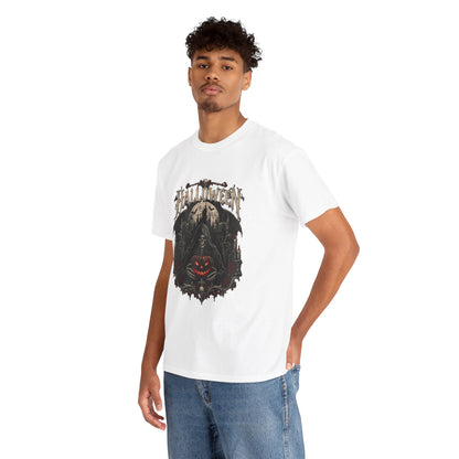 Camiseta de Halloween de calavera y calabaza | Camiseta de Jack-O'-Lantern en bosque espeluznante