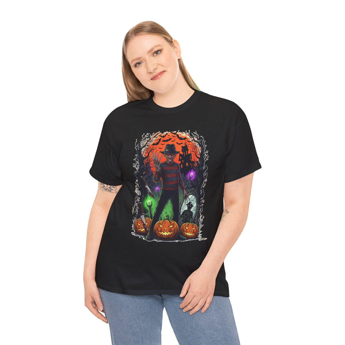 Camiseta de pesadilla de calabaza de Freddy Krueger | Camiseta de terror de Halloween