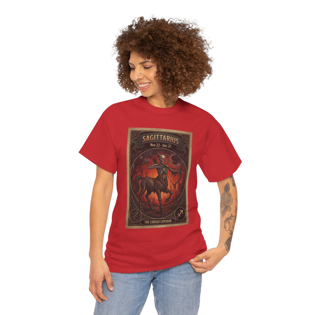 T-shirt illustration Archer du Sagittaire | Chemise horoscope centaure signe du zodiaque Halloween