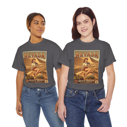 Death Valley California Nevada Pinup Poster Tee | Death Valley California Vintage Travel