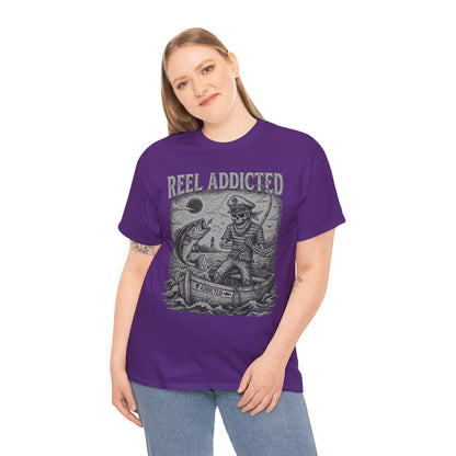 Camiseta de pescador y barco de pesca Reel Addicted