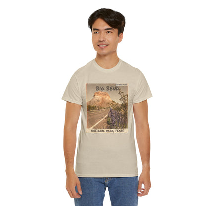 Camiseta vintage con foto de carretera del Parque Nacional Big Bend | Paisaje desértico de Texas
