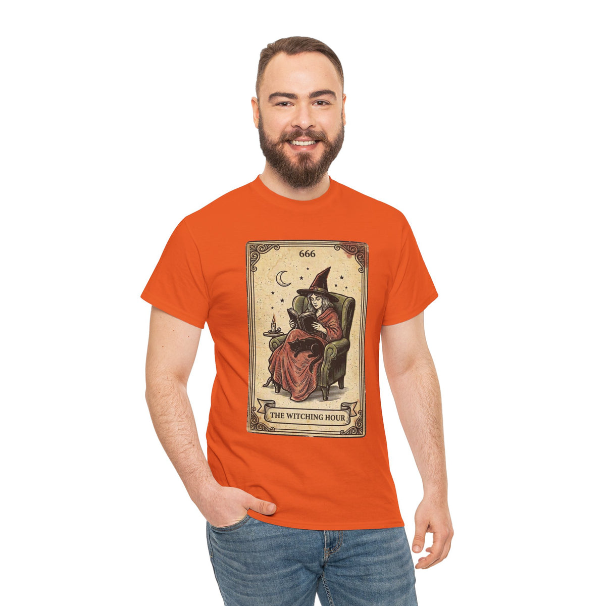 The Witching Hour Witch Tarot Illustration T-Shirt | Occult Vintage 666