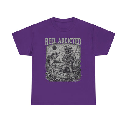 Camiseta de pescador y barco de pesca Reel Addicted