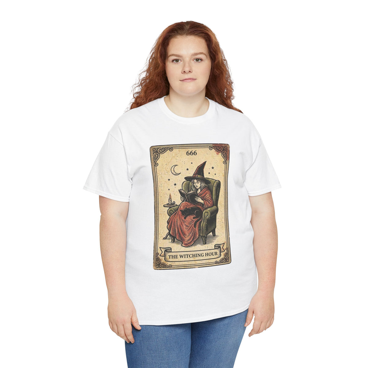 The Witching Hour Witch Tarot Illustration T-Shirt | Occult Vintage 666