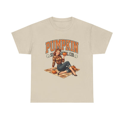 Pumpkin Seasonal Pinup Tee | Fall Pumpkin Patch Retro Graphic