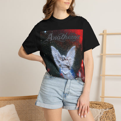 T-shirt graphique Anathema Angel | Design cosmique de statue d'ange