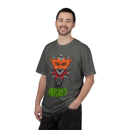 Camiseta de Thrash Metal de Mordred con máscara de zorro | Ilustración de banda de Thrash Metal de embaucador mítico
