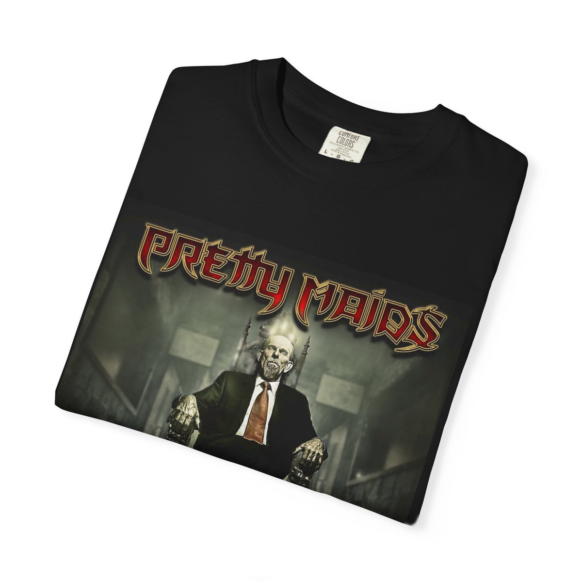 Pretty Maids Kingmaker Album Artwork T-Shirt | Heavy Metal Band Horror Graphic Tee