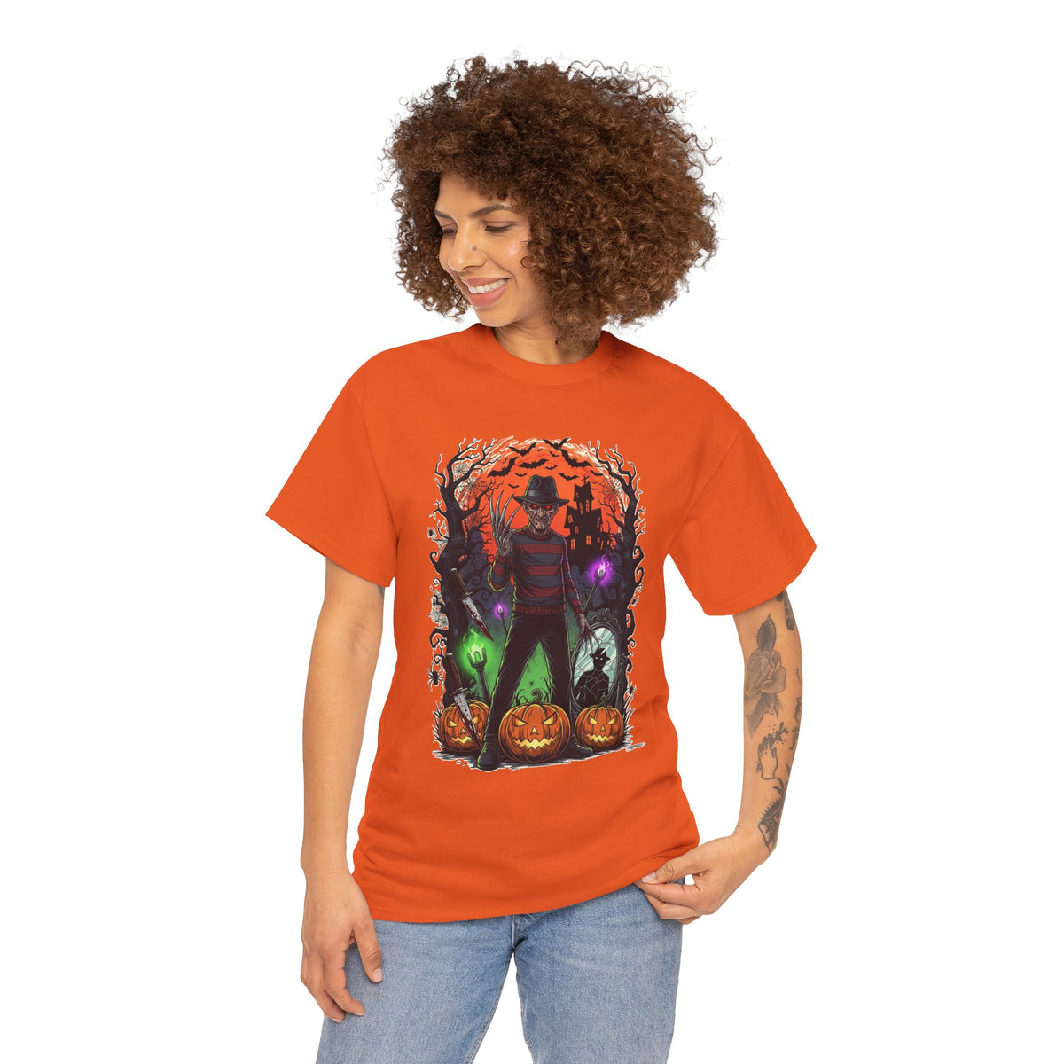 Camiseta de pesadilla de calabaza de Freddy Krueger | Camiseta de terror de Halloween