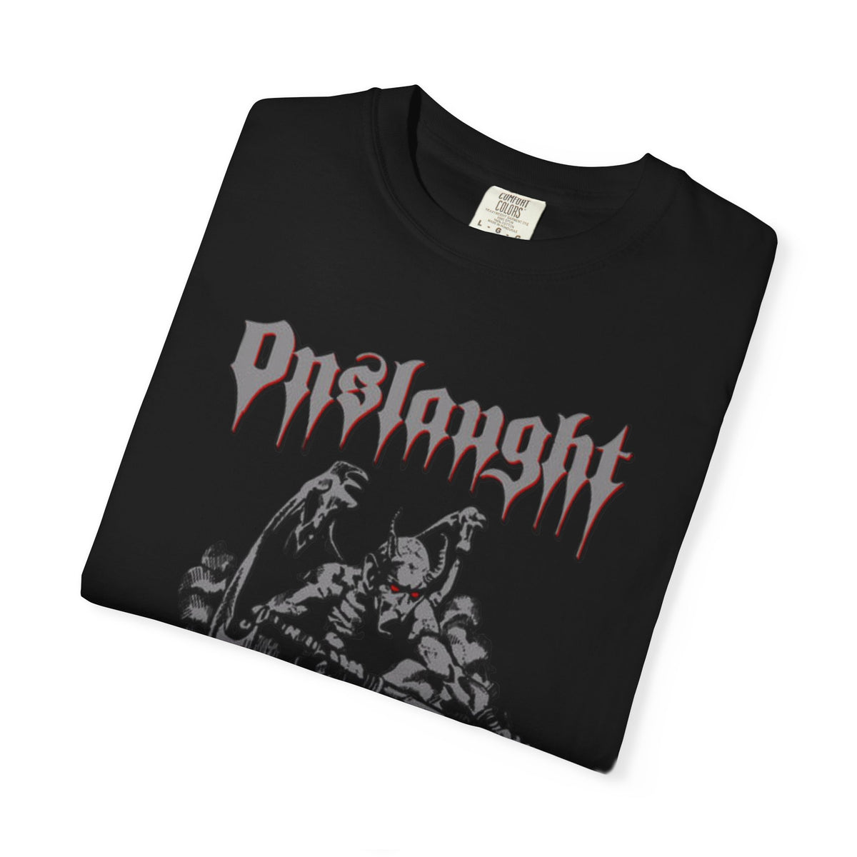 Onslaught Power From Hell Album Artwork T-shirt | Thrash metal band logo tee