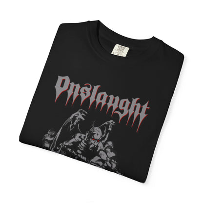 Onslaught Power From Hell Album Artwork T-shirt | Thrash metal band logo tee