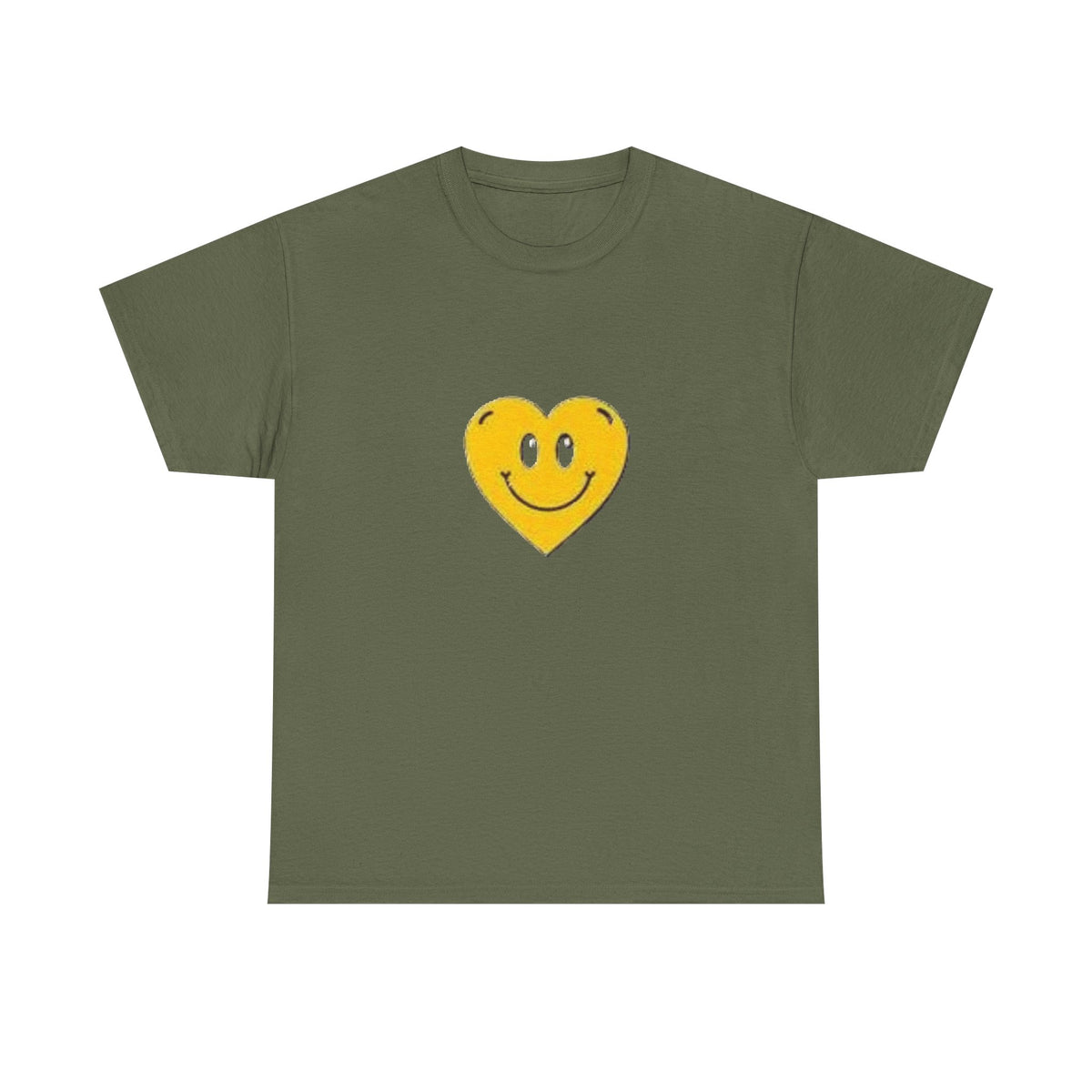 Yellow Smiley Heart Tee | Cute Happy Face Shirt, Retro Emojis