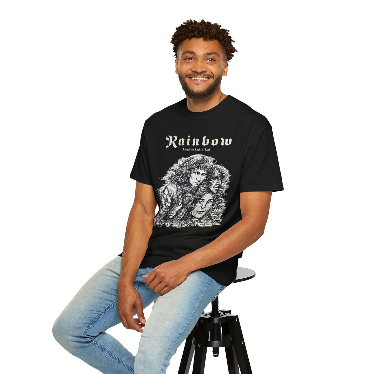 Rainbow Long Live Rock n Roll band portrait T-Shirt | classic rock tee, vintage style