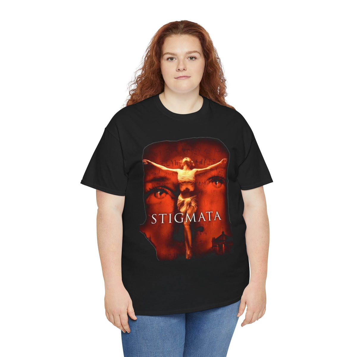 Stigmata Crucifixion Graphic Tee | Religious Horror Movie Poster Shirt