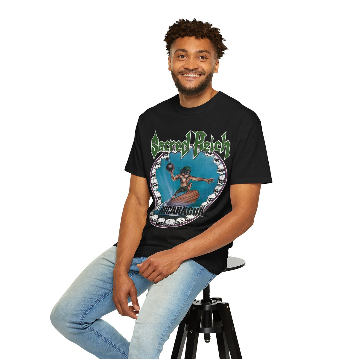 T-shirt Sacred Reich Surf Nicaragua | Tee-shirt vintage de thrash metal