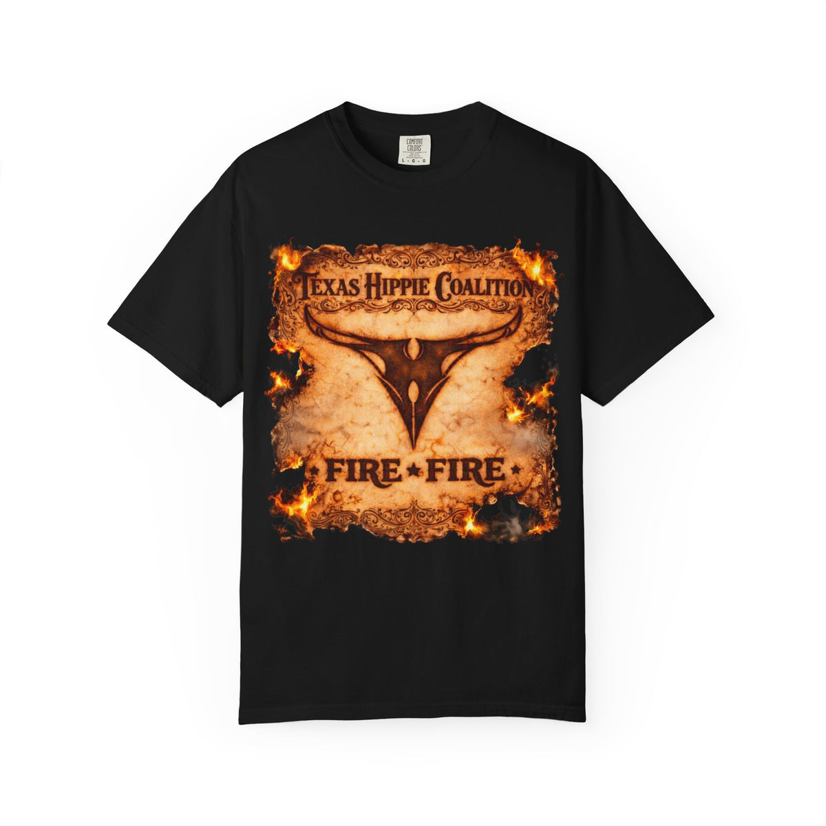 Texas Hippie Coalition Fire + Fire T-Shirt / Southern Stoner Metal Band Tee