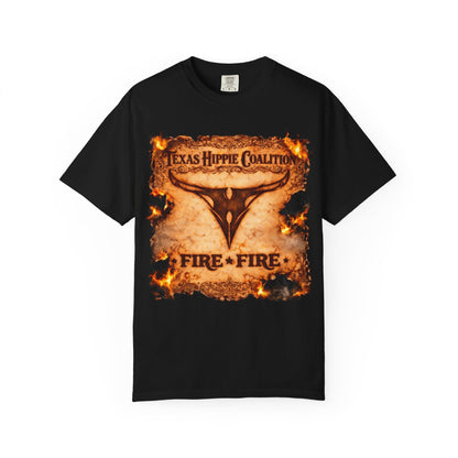 Texas Hippie Coalition Fire + Fire T-Shirt / Southern Stoner Metal Band Tee