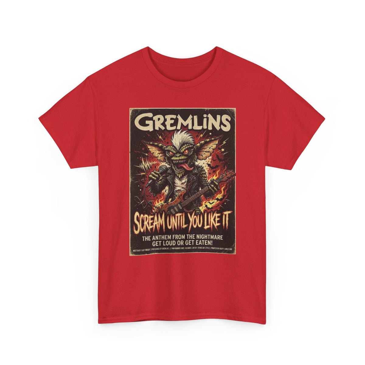 T-shirt Gremlins « Scream Until You Like It » | T-shirt affiche de film d'horreur rétro