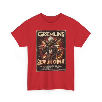 T-shirt Gremlins « Scream Until You Like It » | T-shirt affiche de film d'horreur rétro
