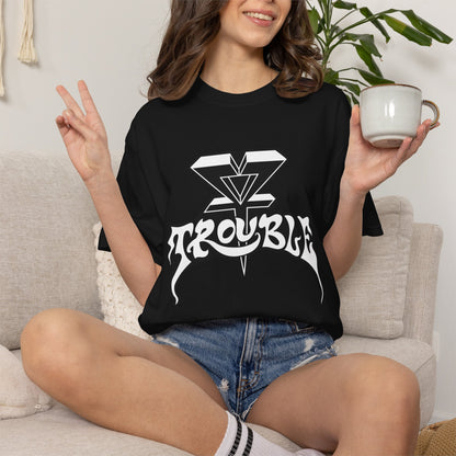 Trouble Logo Doom Metal T-shirt | Gothic Diamond Stoner Doom Metal Graphic Tee