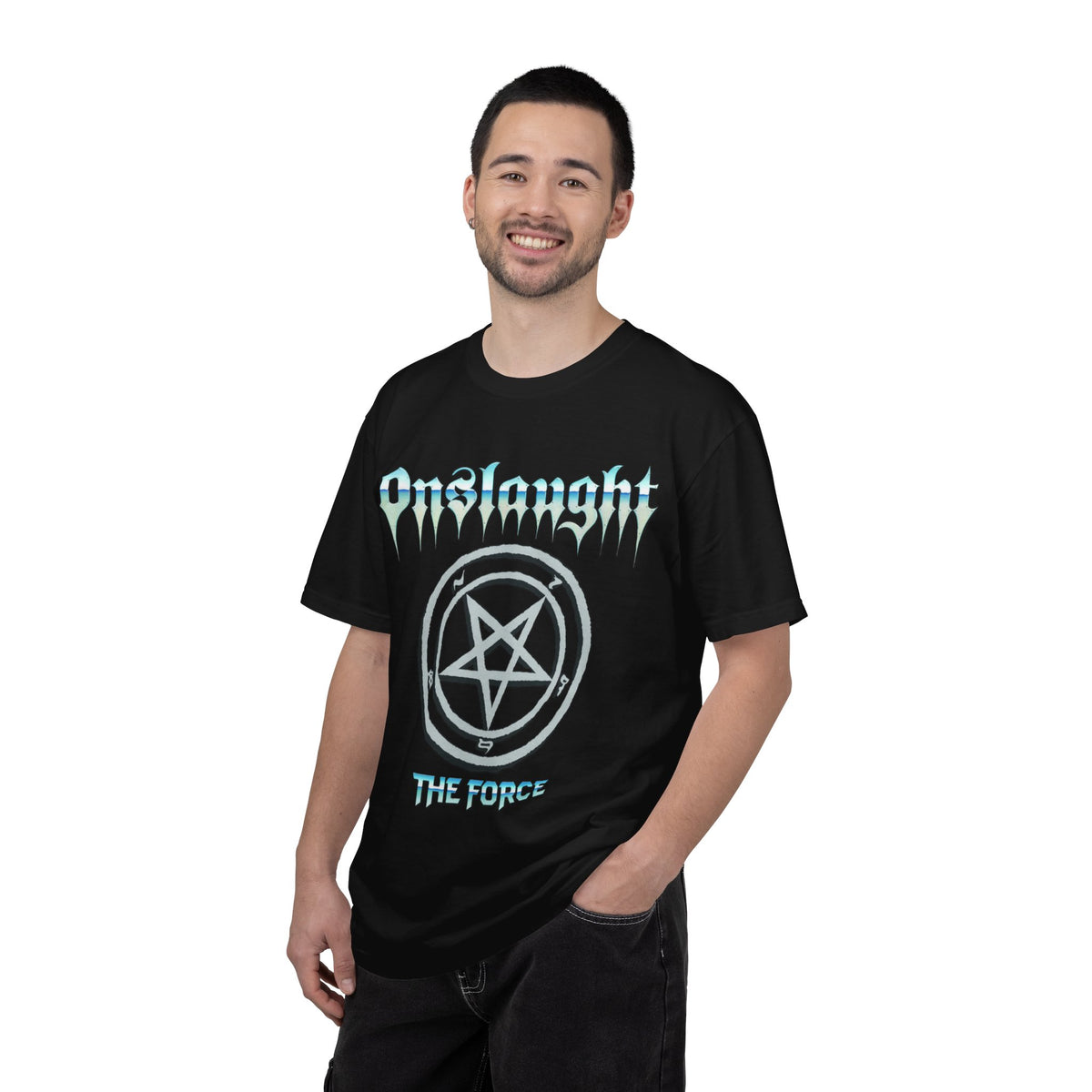 Onslaught The Force Artwork T-shirt | Pentagram Graphic logo band tee