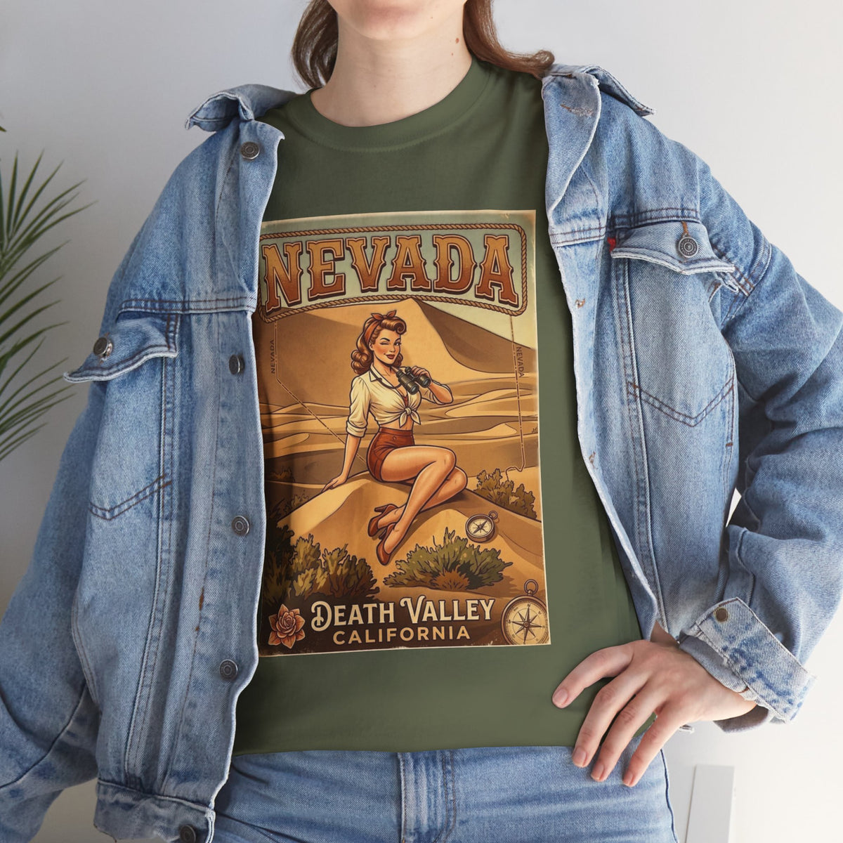 Death Valley California Nevada Pinup Poster Tee | Death Valley California Vintage Travel