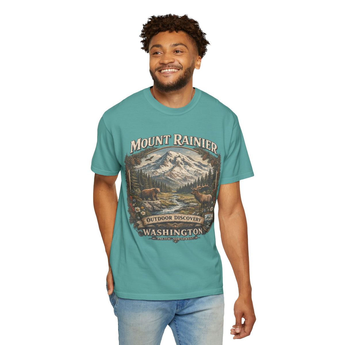 Camiseta del Monte Rainier, playera Comfort Colors de la naturaleza de Washington