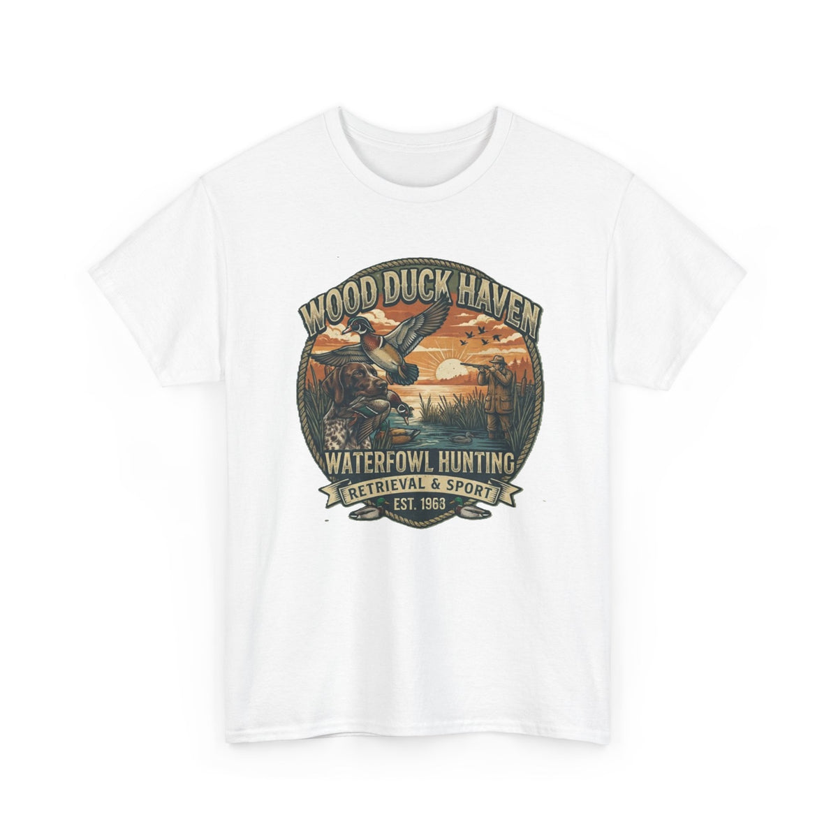Wood Duck Haven Waterfowl Hunting Tee | Vintage Duck Retriever Design