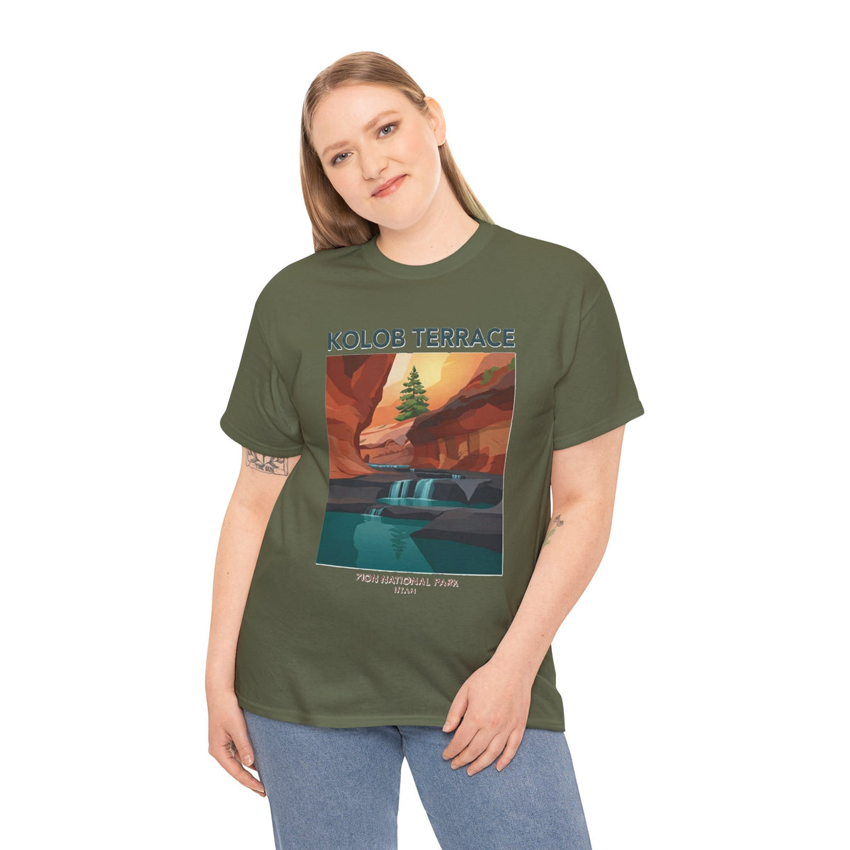 Camiseta de póster del Parque Nacional Kolob Terrace | Camiseta con paisaje del Cañón de Zion