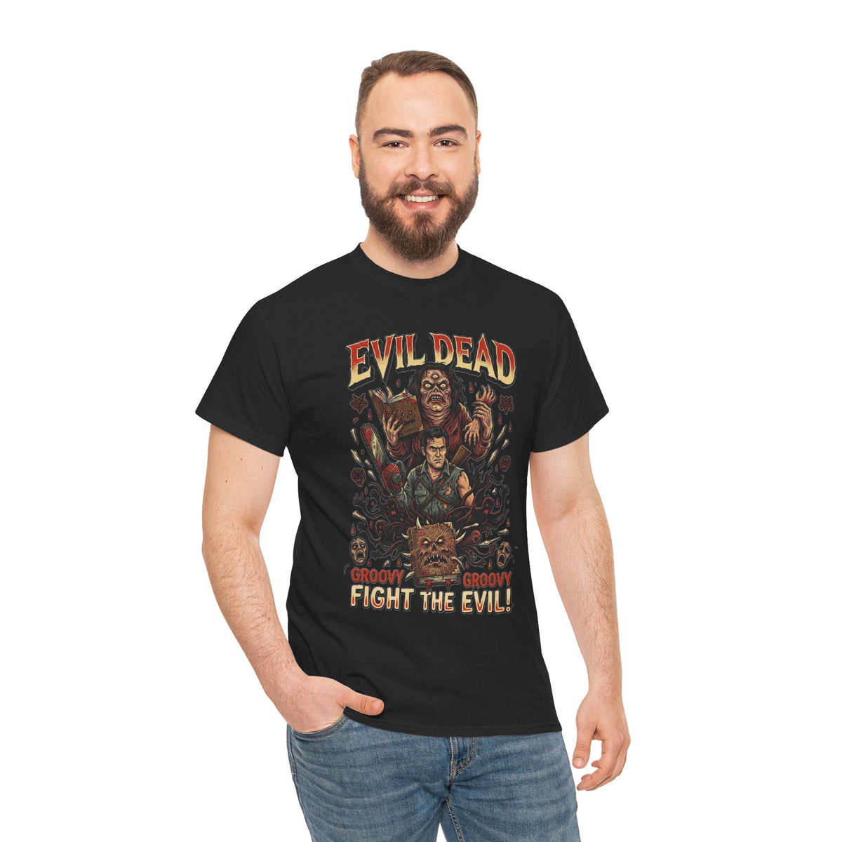 Evil Dead horror poster Tee | Ash vs Deadites cult classic movie shirt