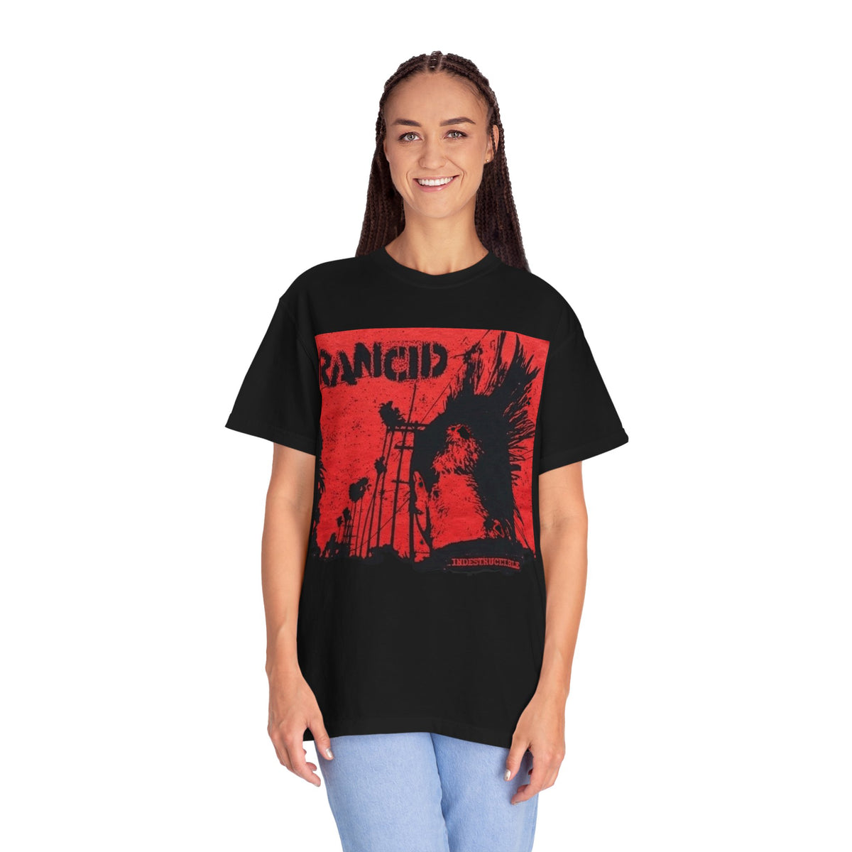 Rancid Band Indestructible Graphic T-Shirt | Black Music Merchandise - Punk Tee