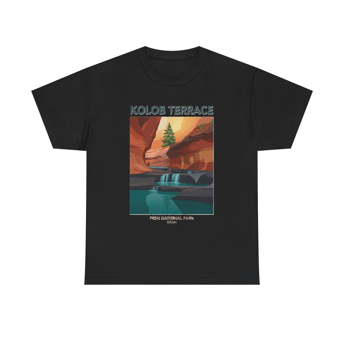 Camiseta de póster del Parque Nacional Kolob Terrace | Camiseta con paisaje del Cañón de Zion