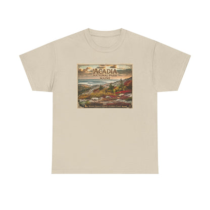 T-shirt vintage à motif paysager du parc national d'Acadia, Maine | T-shirt de parc national