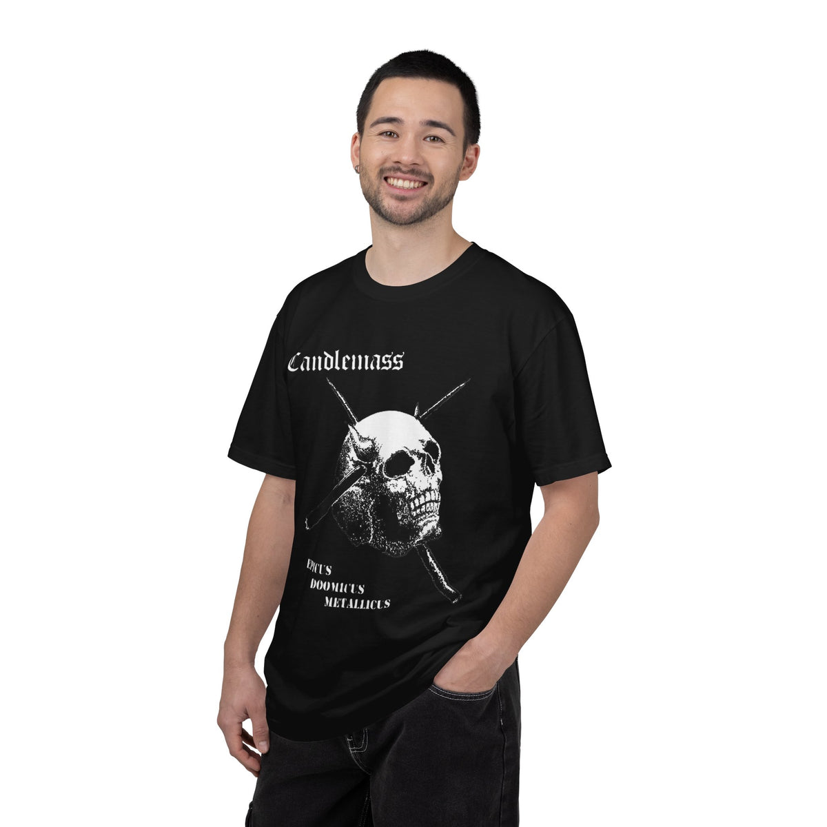 Candlemas Skull and Crossbones Graphic T-Shirt / Epicus Doomicus Metallicus