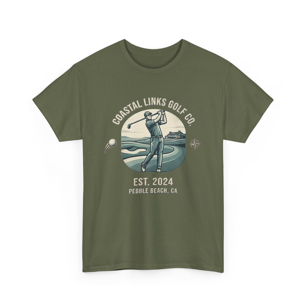 Coastal Links Golf Co logo T-Shirt | Pebble Beach est. 2024