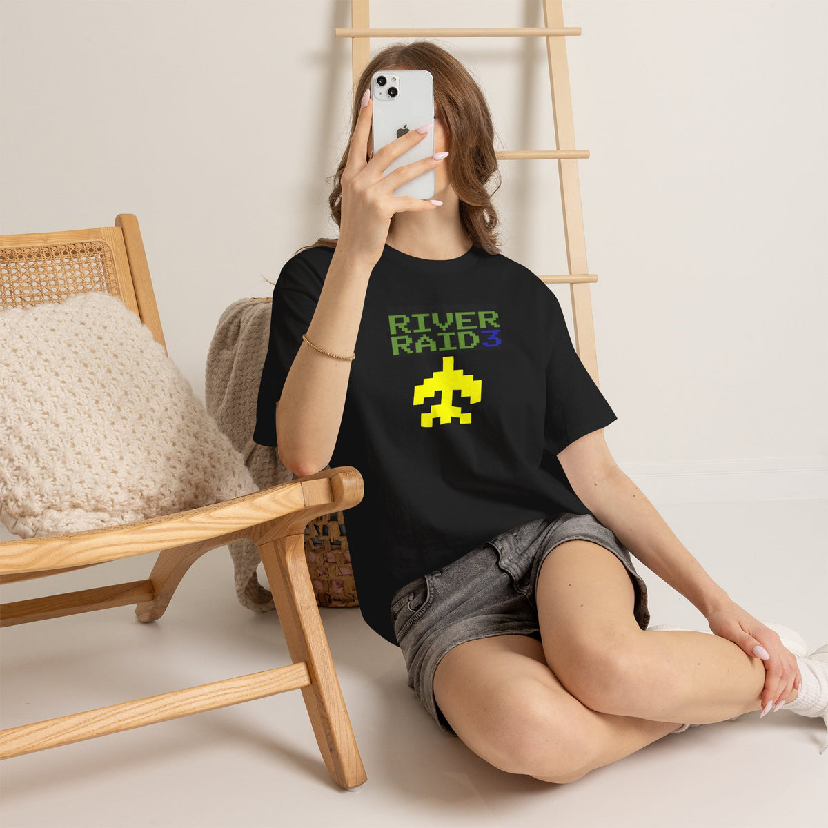 River Raid 3 pixel plane Tee | retro arcade gaming shirt