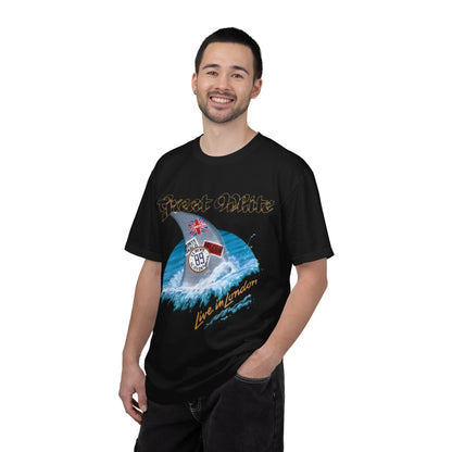 Great White Live in London Shark Surf Wave T-shirt | Live in London 1989 Vintage Tour Tee