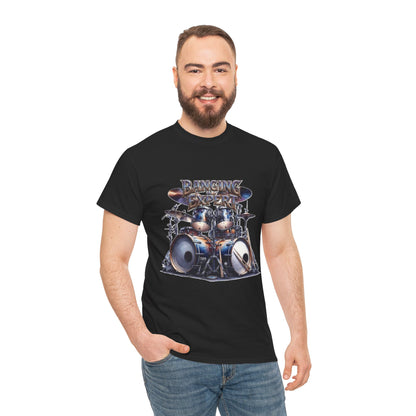 Drum Kit Illustration Tee | Banging The Drums Drummer Humor Graphic Tee