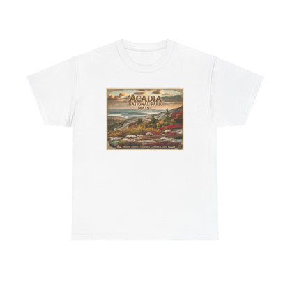 T-shirt vintage à motif paysager du parc national d'Acadia, Maine | T-shirt de parc national